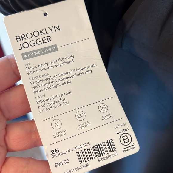 Athleta Brooklyn Jogger Black NWT size 26W - Picture 3 of 7